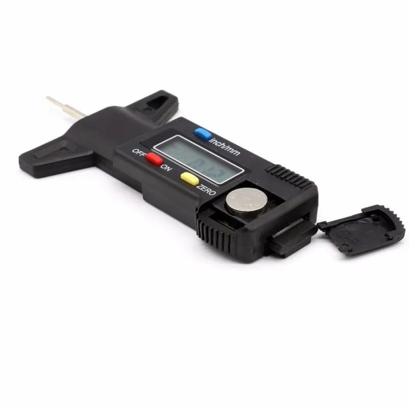 0-25.4mm LCD Display Digital Depth Measurer Gauge Car Tyre Tread Tire Wear Detection Caliper Tool