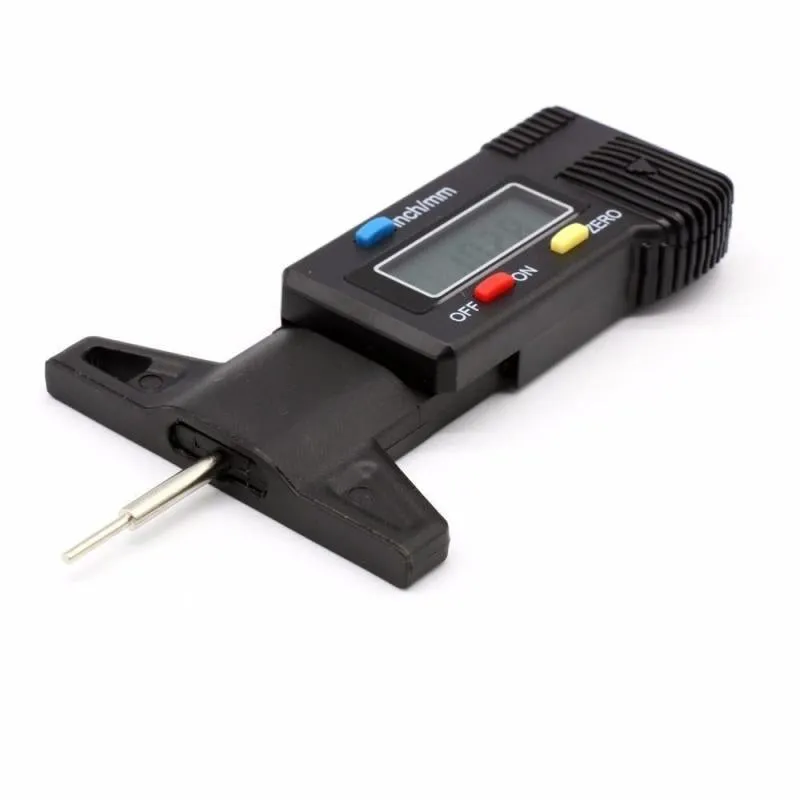 0-25.4mm LCD Display Digital Depth Measurer Gauge Car Tyre Tread Tire Wear Detection Caliper Tool