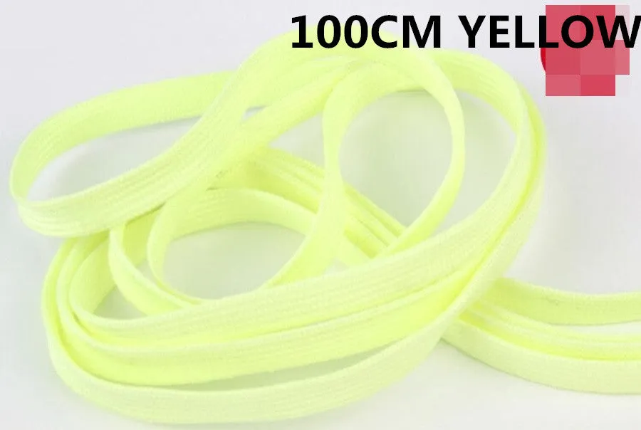 100CM 1 Pairs=2 PCS Sport Men Women Luminous Shoelace Glow In The Dark Fluorescent Shoelace Athletic Flat Shoe Laces ASL661A