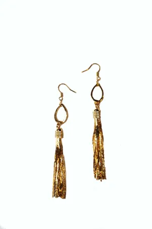 18K Gold Tassel Earrings