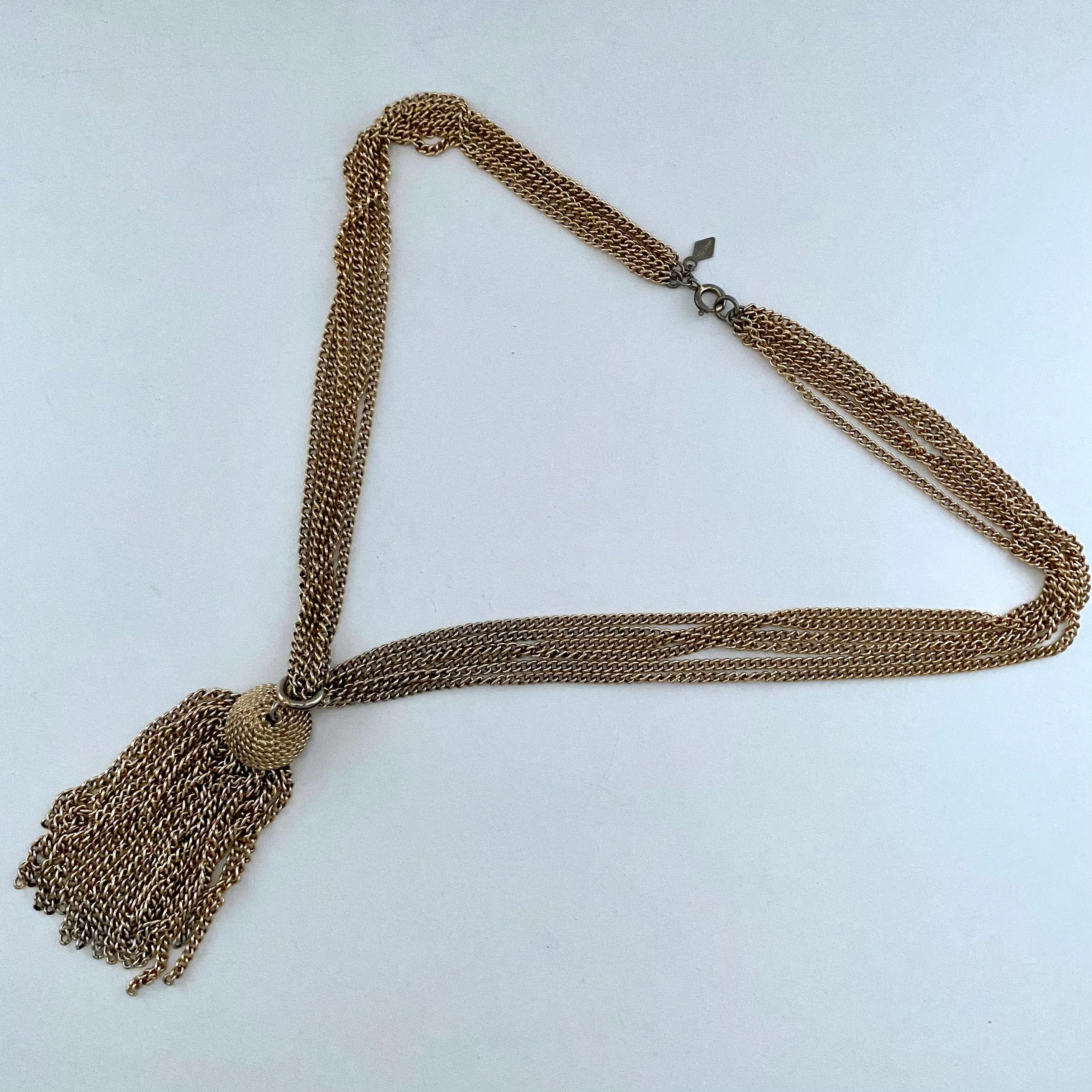 1970 Sarah Coventry Golden Tassel Necklace