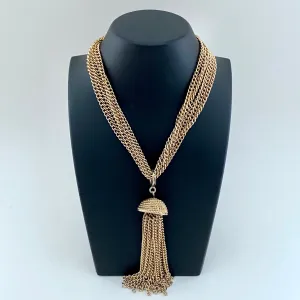 1970 Sarah Coventry Golden Tassel Necklace