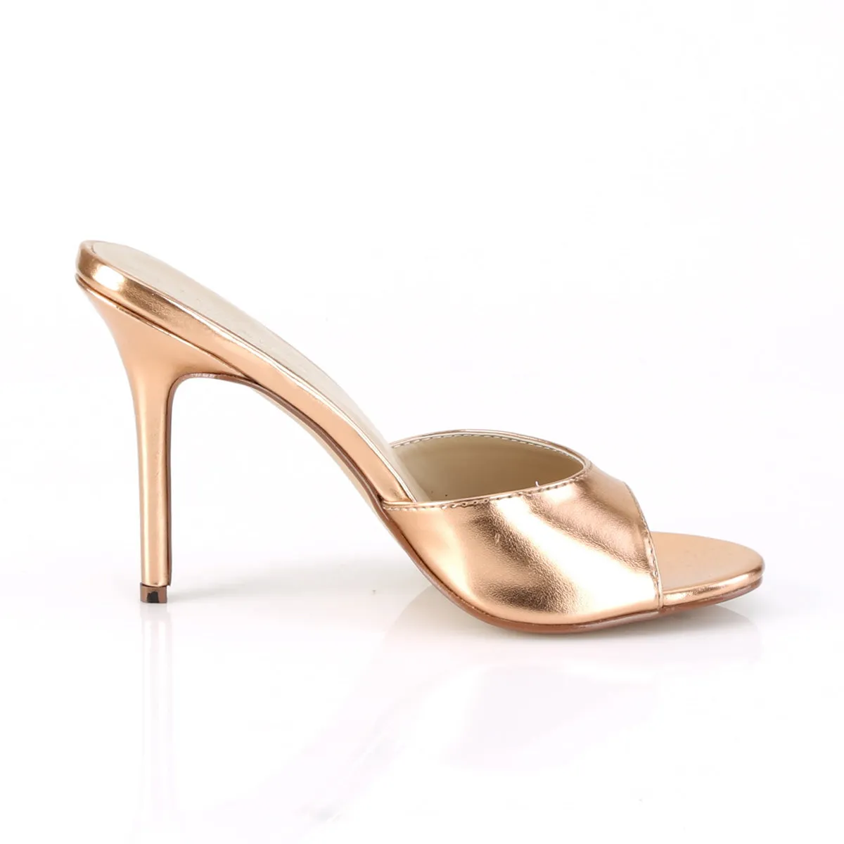 4 Inch Heel CLASSIQUE-01 Rose Gold Metallic