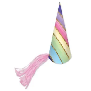 6pk Unicorn Horn Party Hat with Tassel