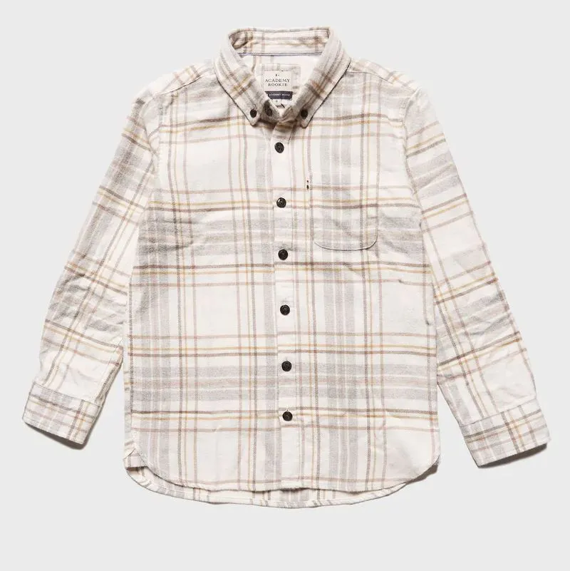 Academy Brand Rookie Edmond Check Shirt - Winter White