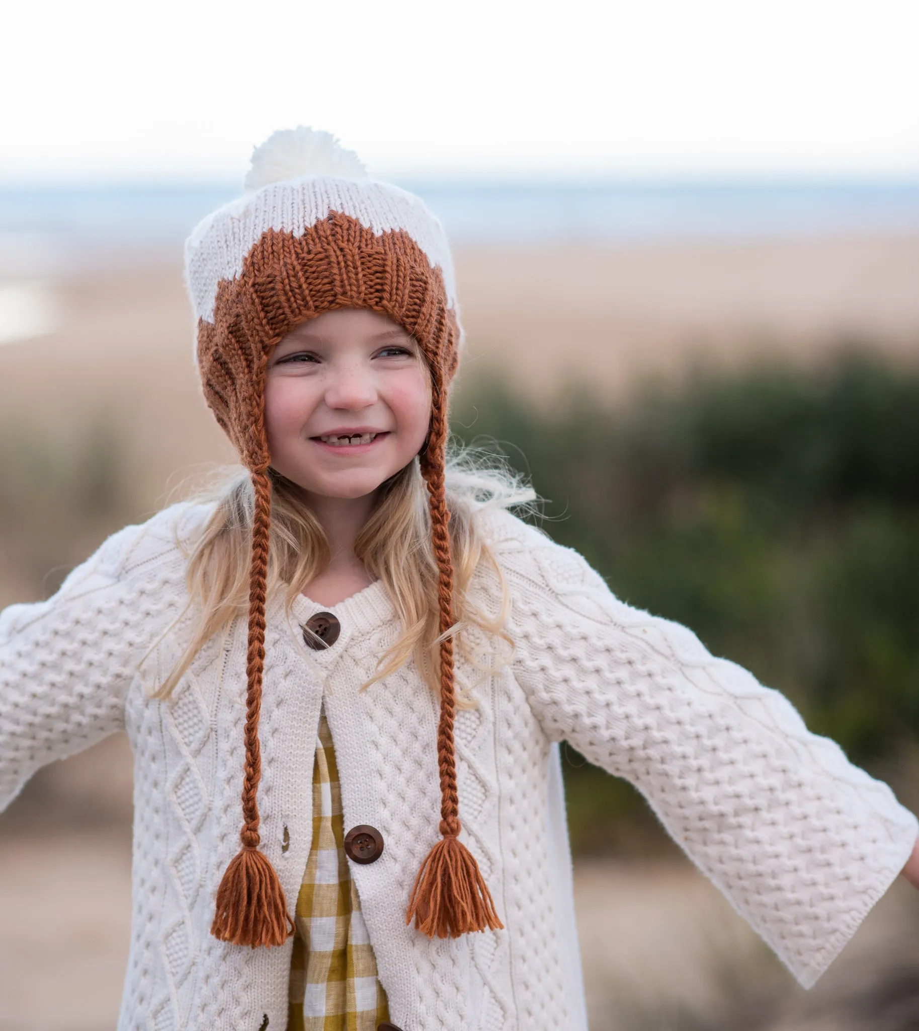 Acorn Zig Zag Beanie - Chestnut