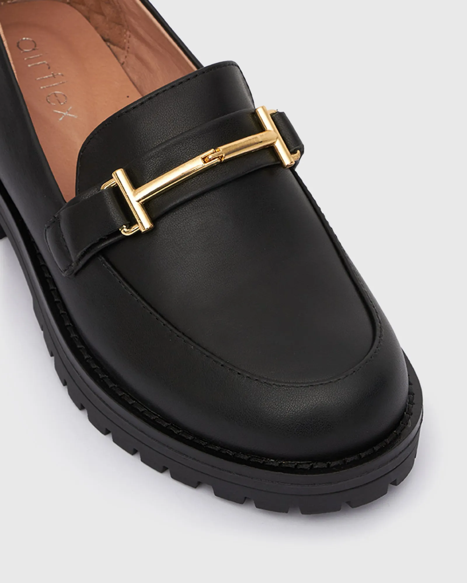 AGATHA Leather Heeled Loafers