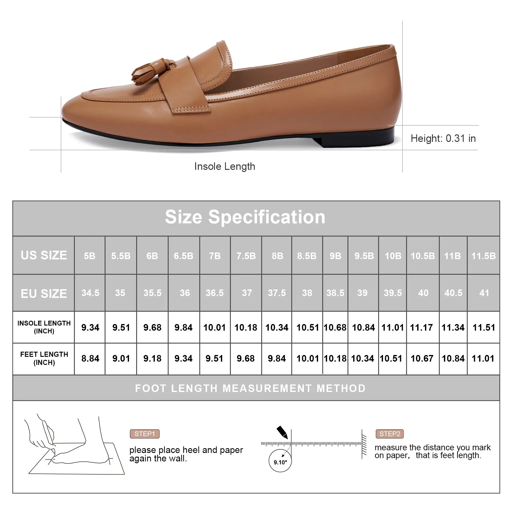 AiciBerllucci  Women's Loafer Shoes Casual   Brown  Leather Flat Shoes for Women Ladies Tassel