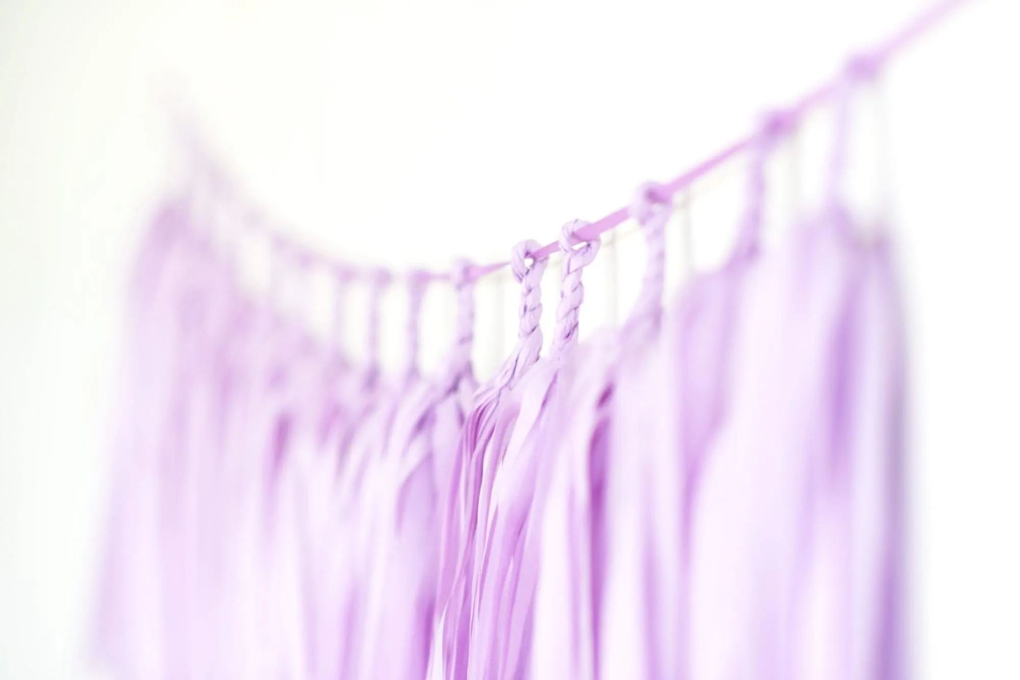 All lilac tassel garland - various lengths