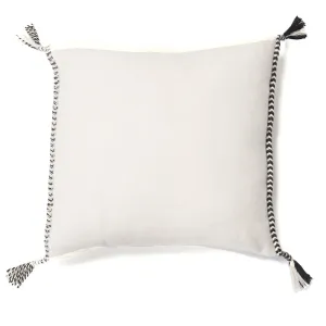 Alpaca Tassel Cushion in White