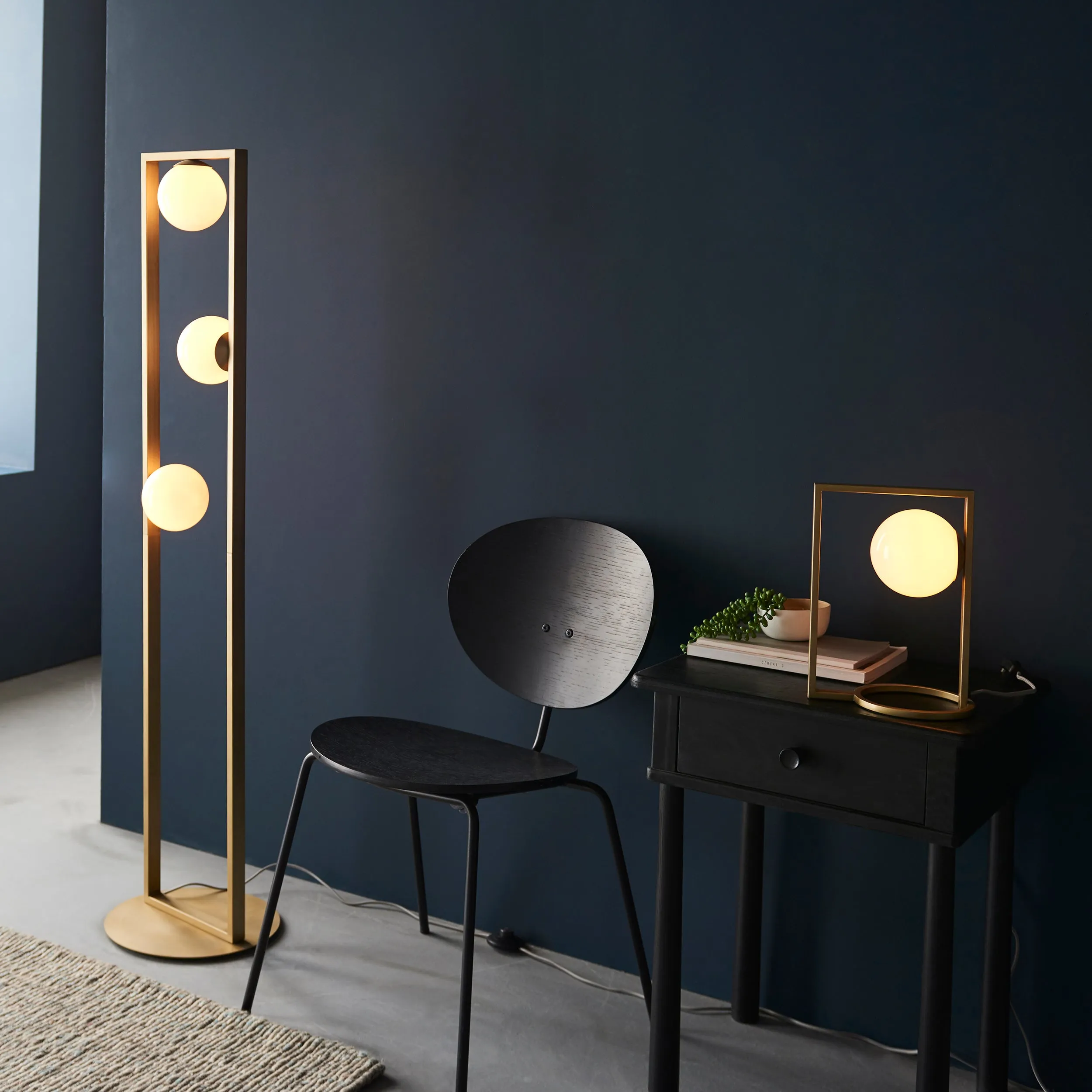 Amos Matisse Floor Lamp Brushed Gold