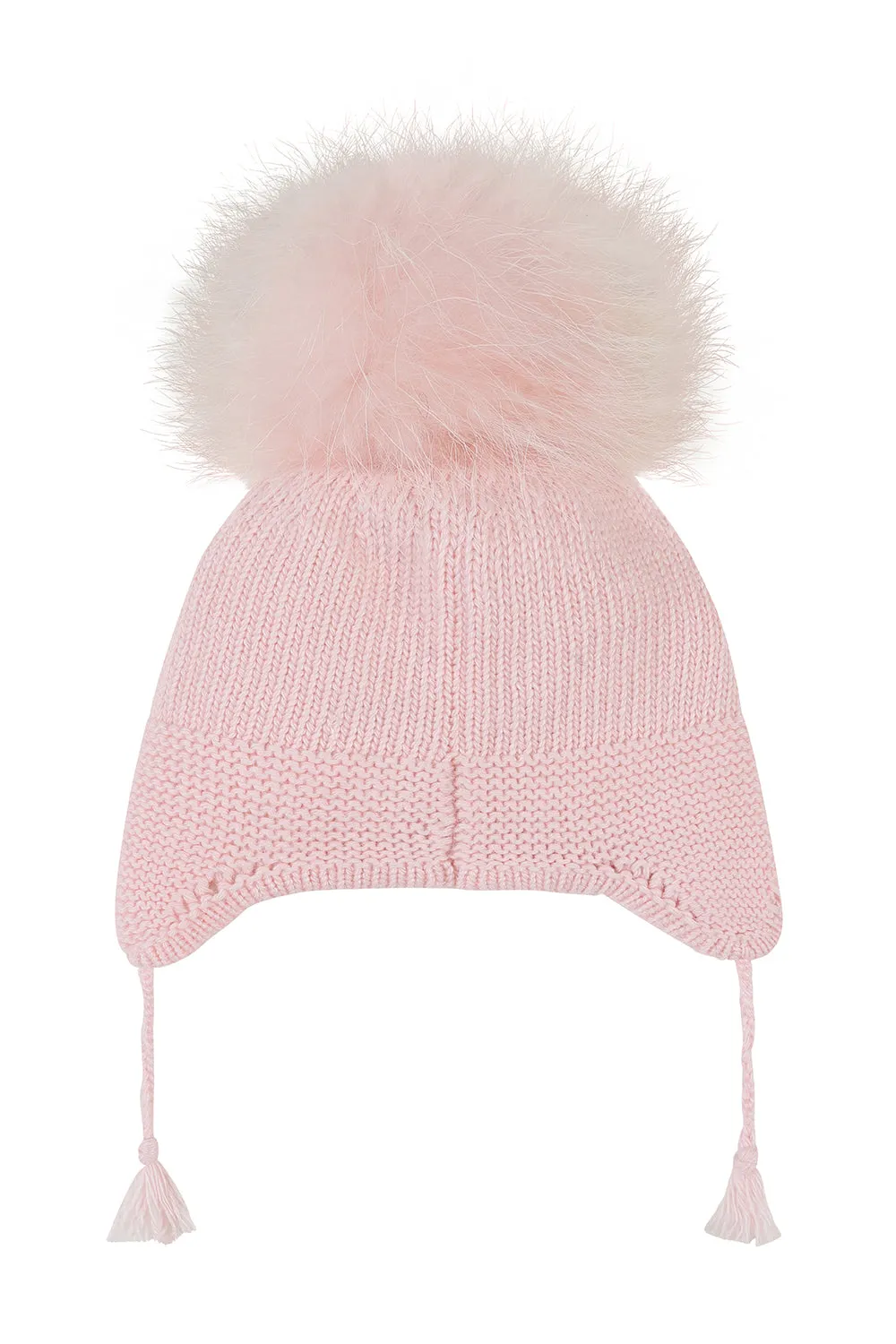 Angora Single pompom tassel hat / Pink