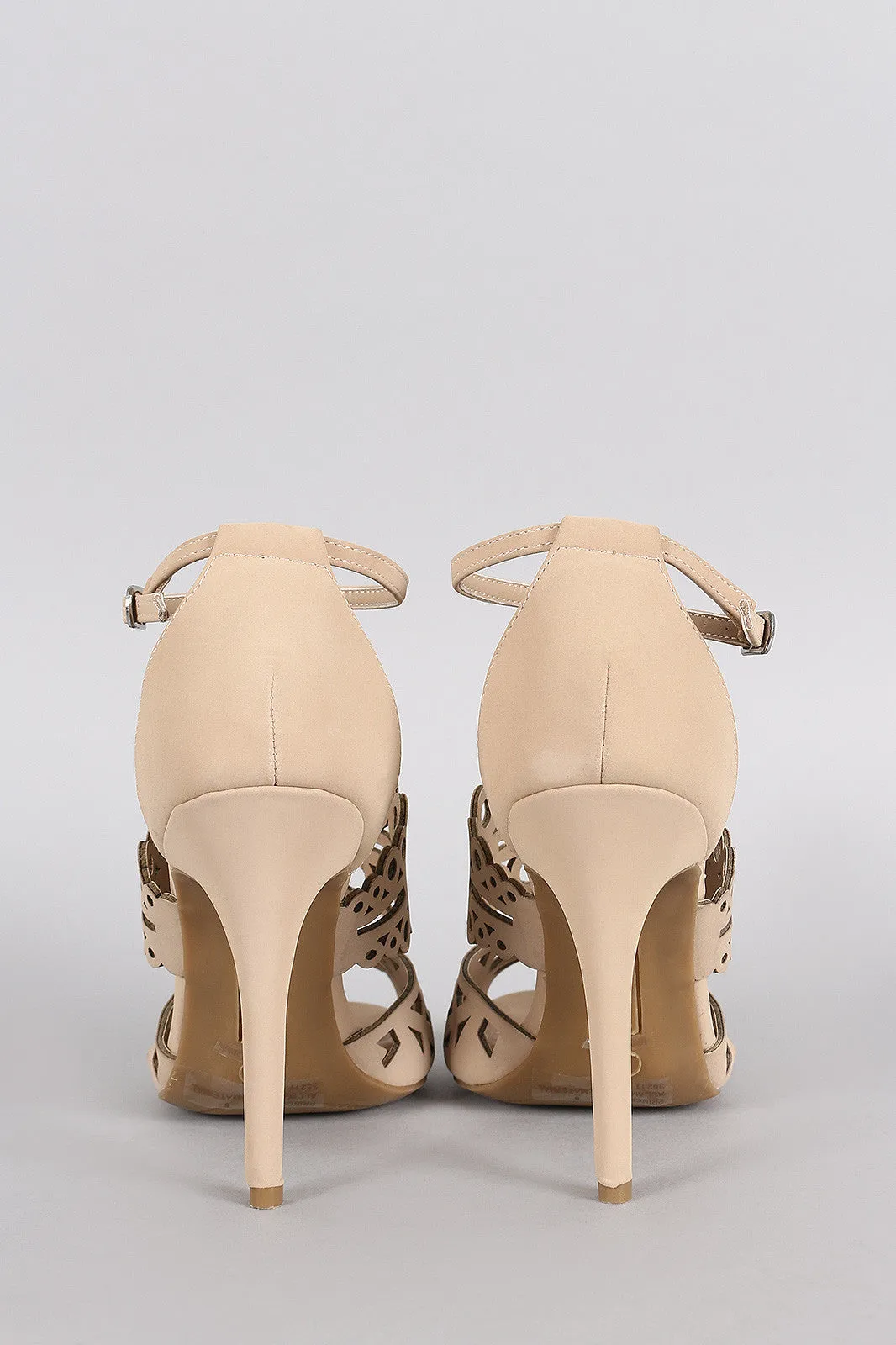 Anne Michelle Intricate Cutouts Peep Toe Heel