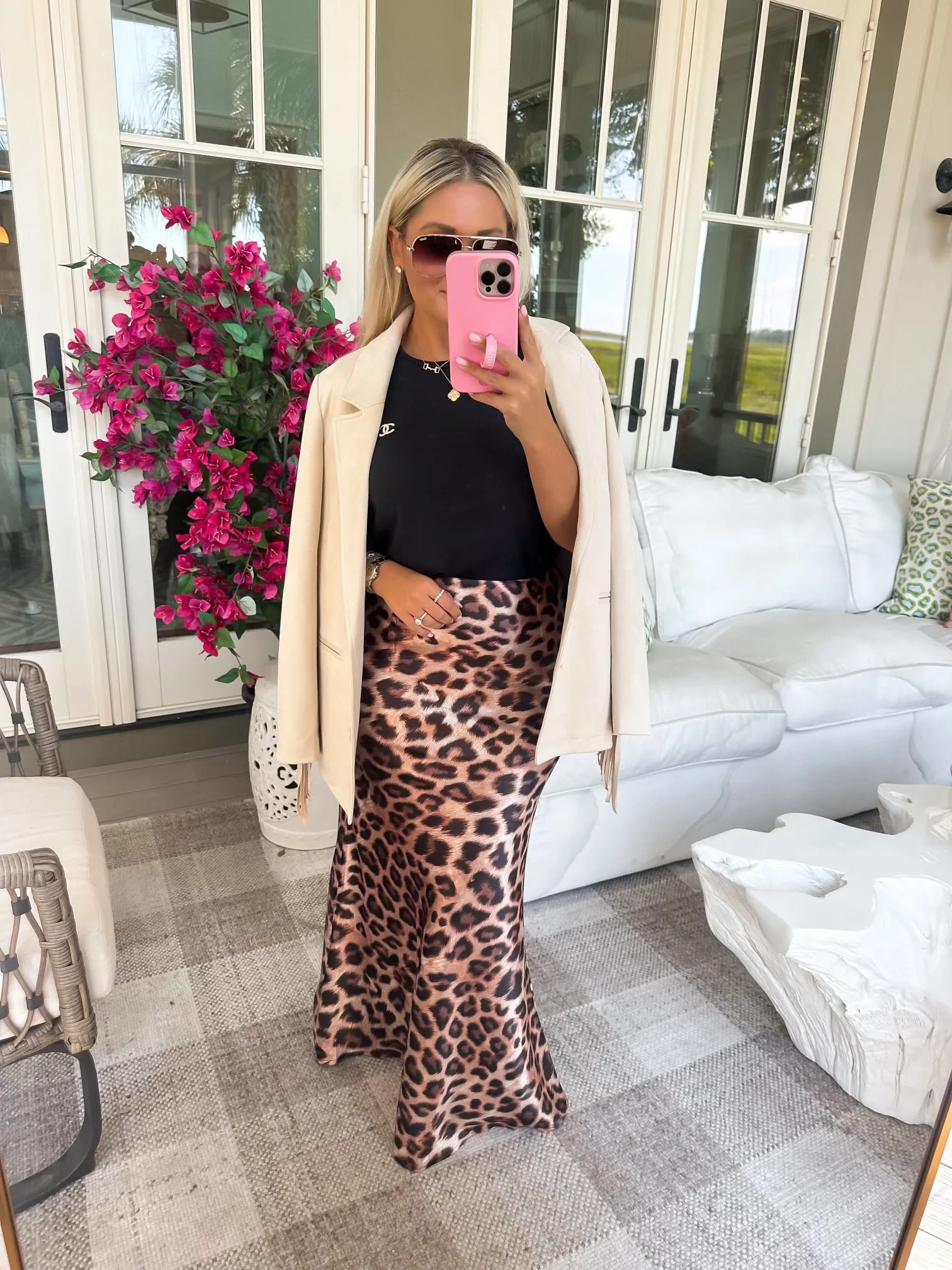 AS SEEN ON WHITNEY RIFE!! Leopard Slim Fit Maxi Skirt