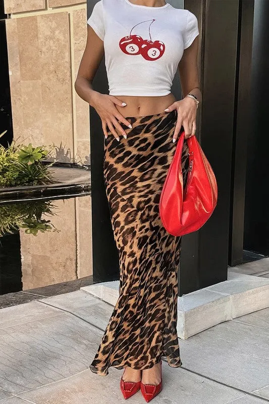 AS SEEN ON WHITNEY RIFE!! Leopard Slim Fit Maxi Skirt