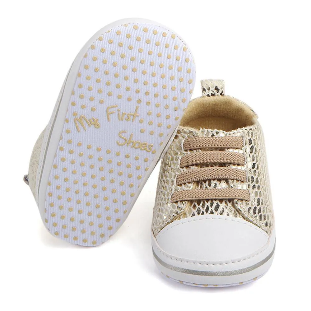 Baby Soft Bottom Sole Bling Mesh Shoes