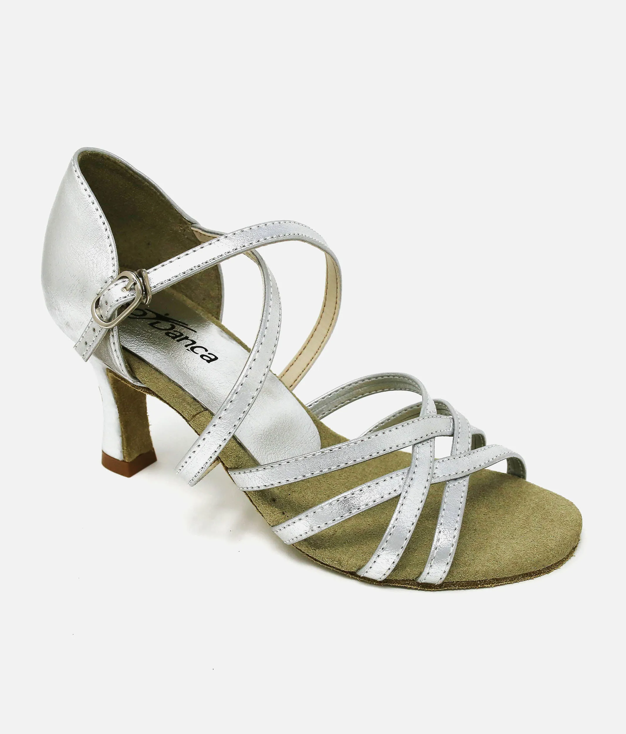 Ballroom Dancing Shoes, Silver Dance Sandals - BL164