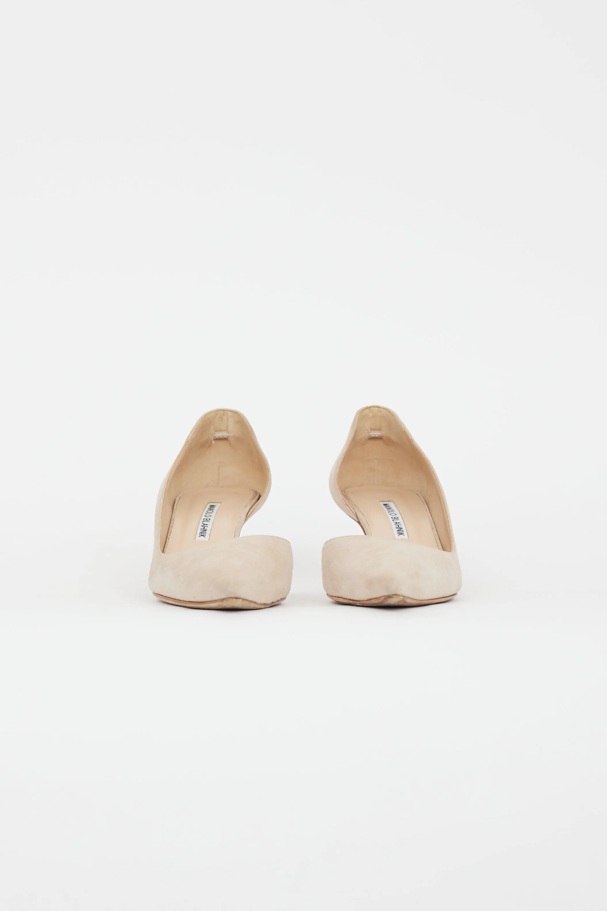 Beige Suede D'orsay Heel