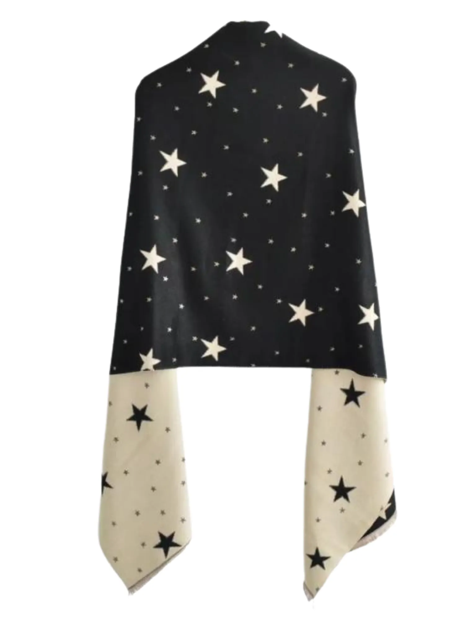 'Belinda' Two-side Tassel Star Pattern Scarf