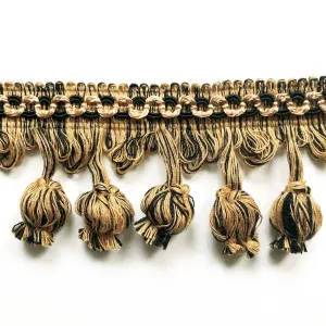 Black and Gold High Quality Decorative Tassel Trim by the yard