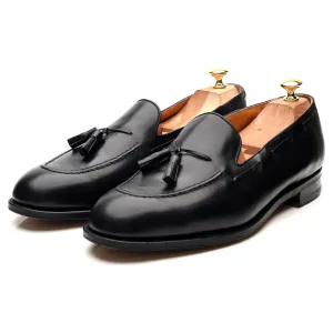 Black Leather Tassel Loafers UK 11