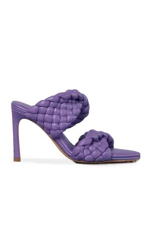 Bottega Veneta Padded Woven Leather Sandals, purple