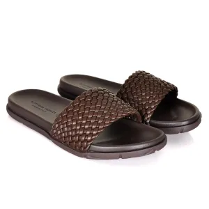 Bottega Veneta Woven Leather Designed Slippers