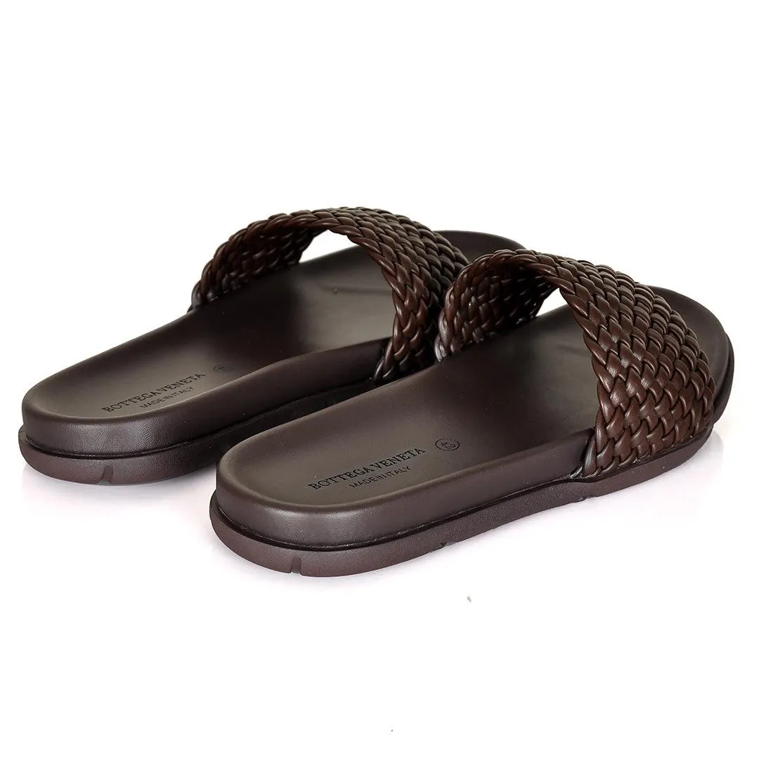 Bottega Veneta Woven Leather Designed Slippers