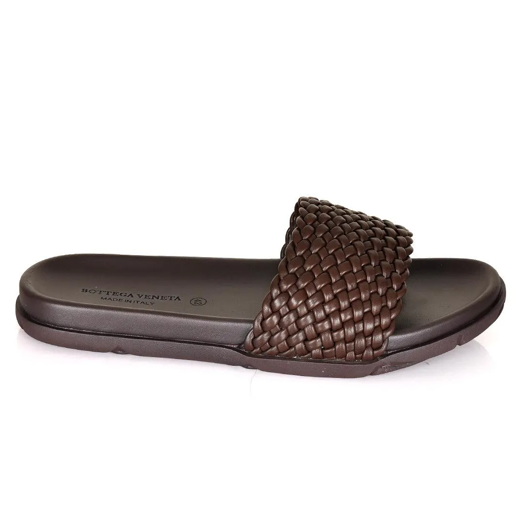 Bottega Veneta Woven Leather Designed Slippers