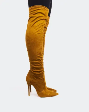 Brasilia Camel Suede Stretch