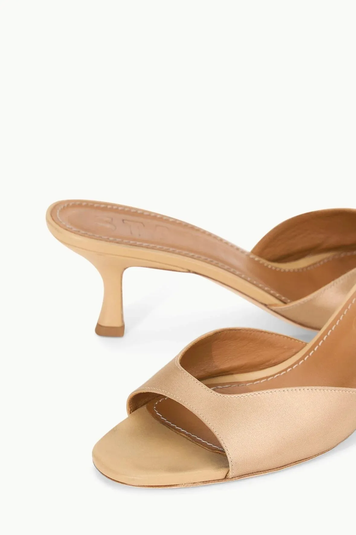 Brigitte Mule - Satin Camel