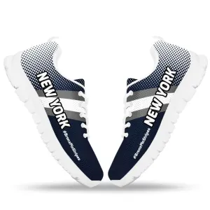 #BronxPinStripe New York Fan Mesh Fabric Running Shoes