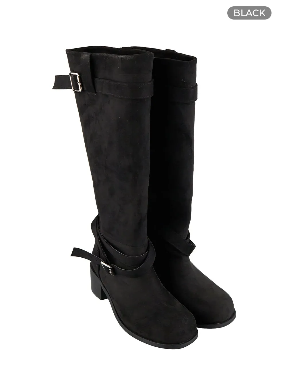 Buckled Knee High Boots OL401