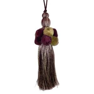 Burgundy Pom Pom Tassel