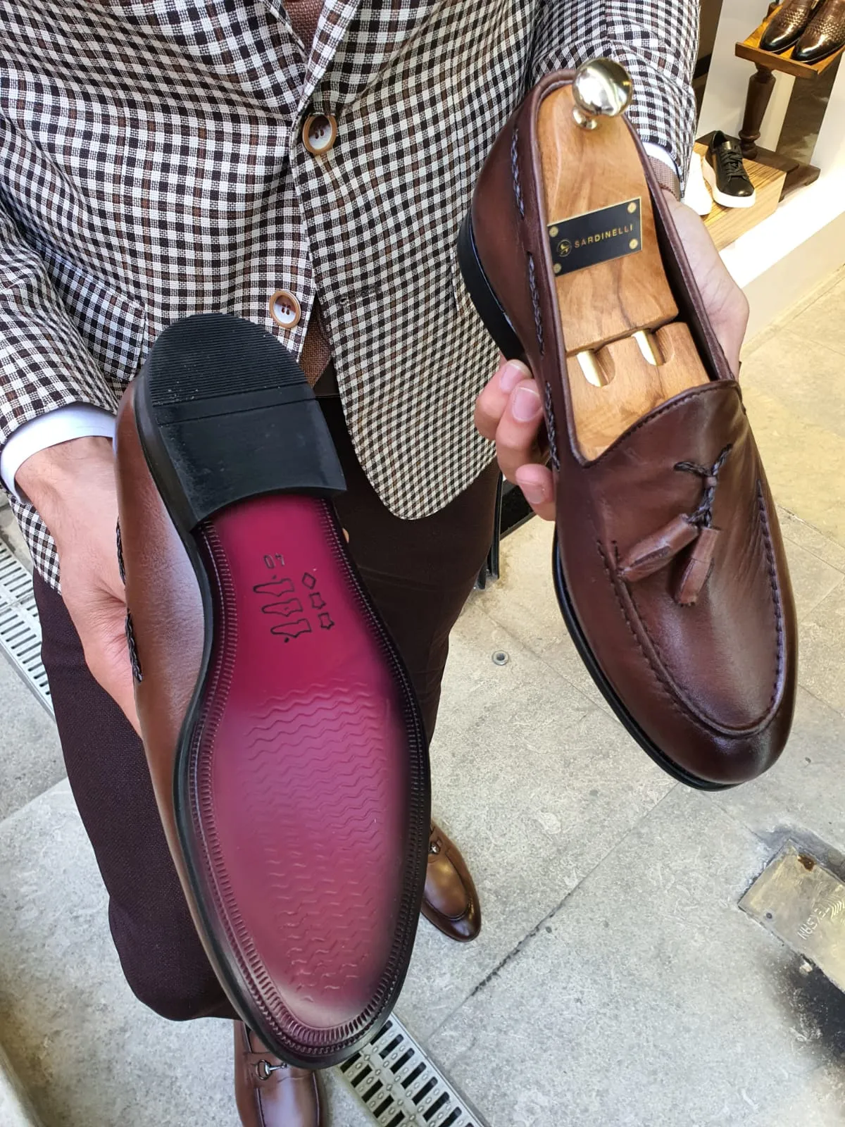 Buy Brown Leather Tassel Loafer by GentWith | Free Shipping