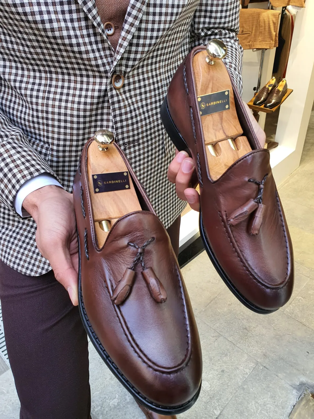 Buy Brown Leather Tassel Loafer by GentWith | Free Shipping