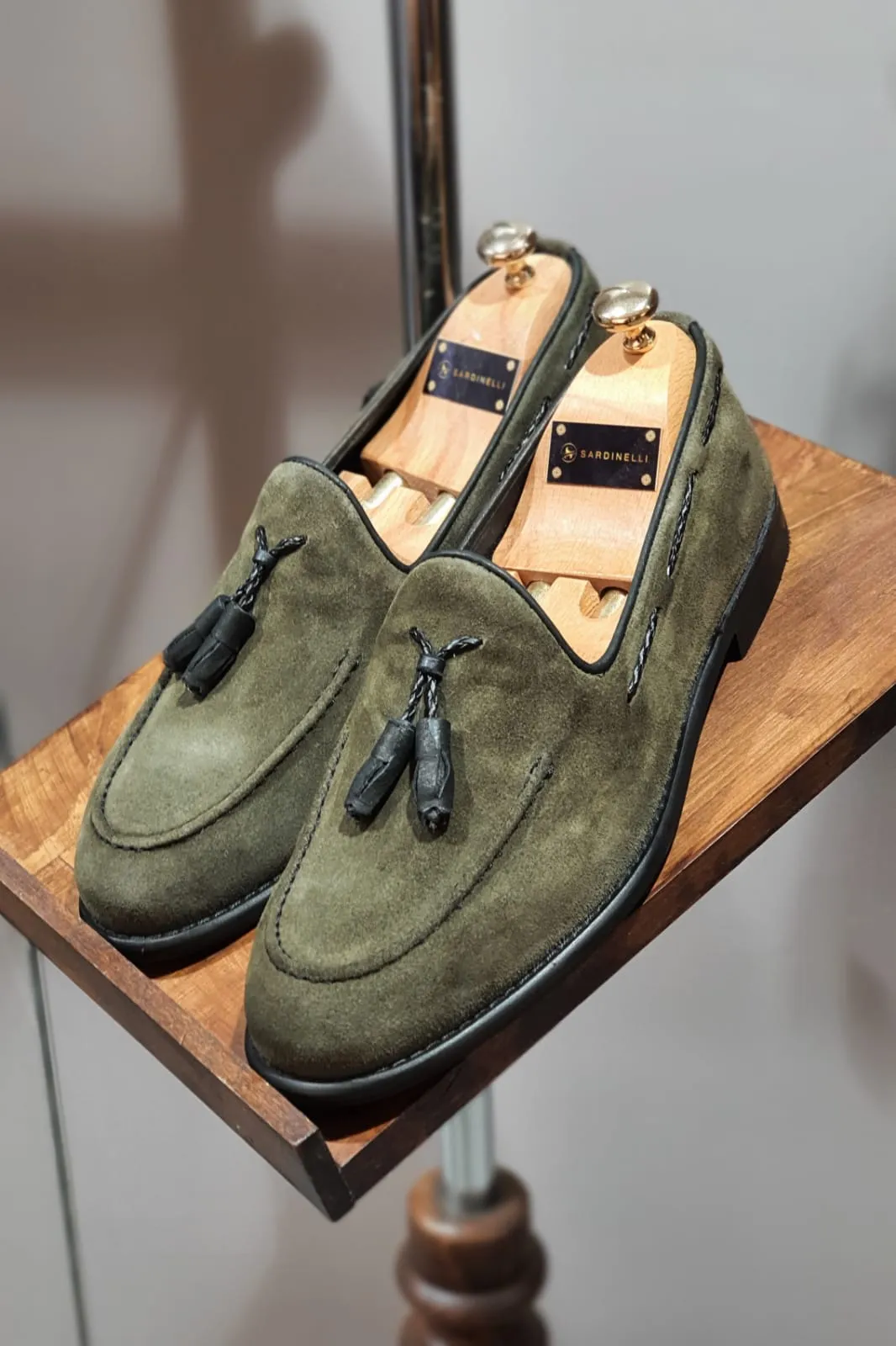 Buy Khaki Suede Tassel Loafer by GentWith.com with Free Shipping