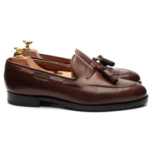 'Cavendish 2' Dark Brown Leather Tassel Loafers UK 7 E