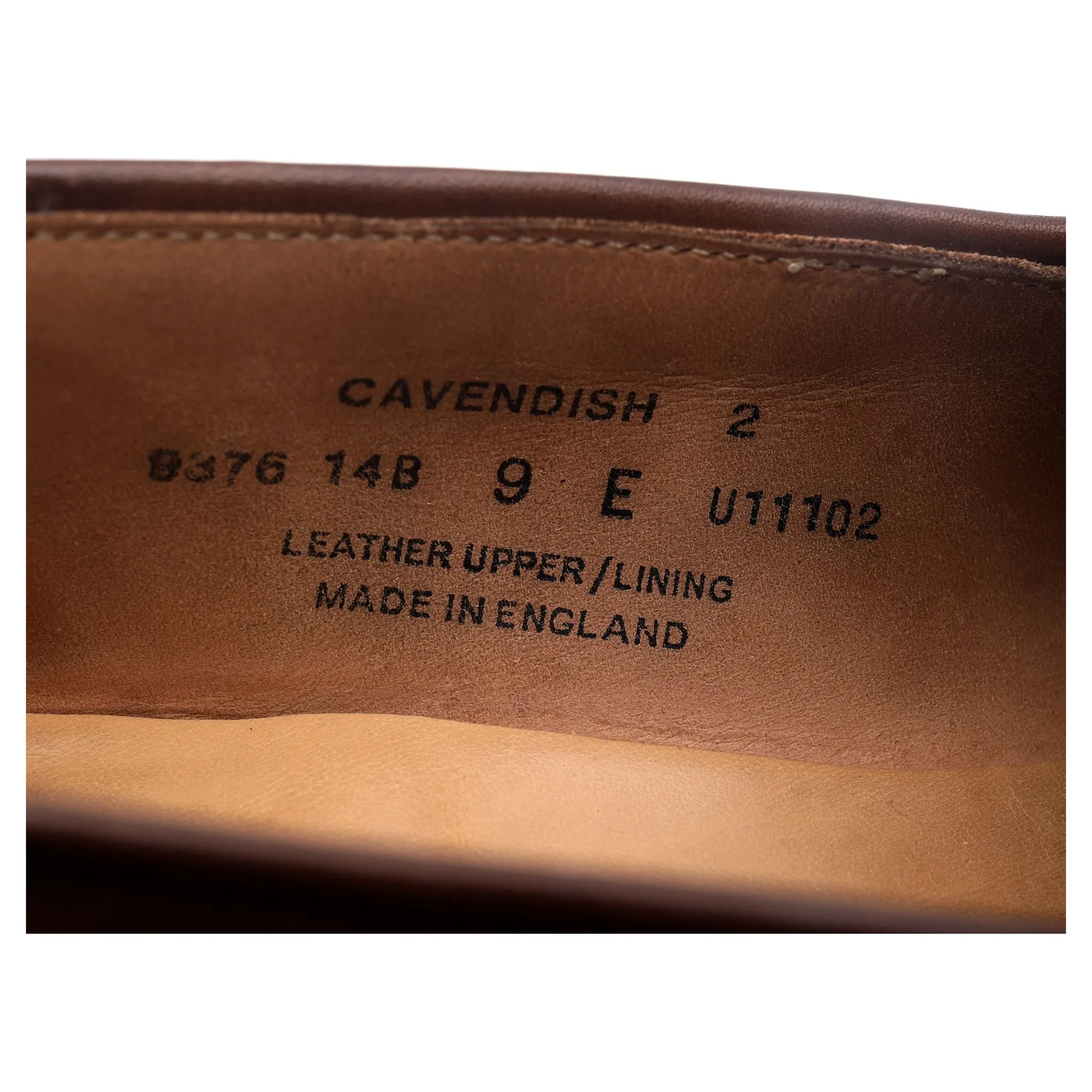 'Cavendish 2' Dark Brown Leather Tassel Loafers UK 9 E