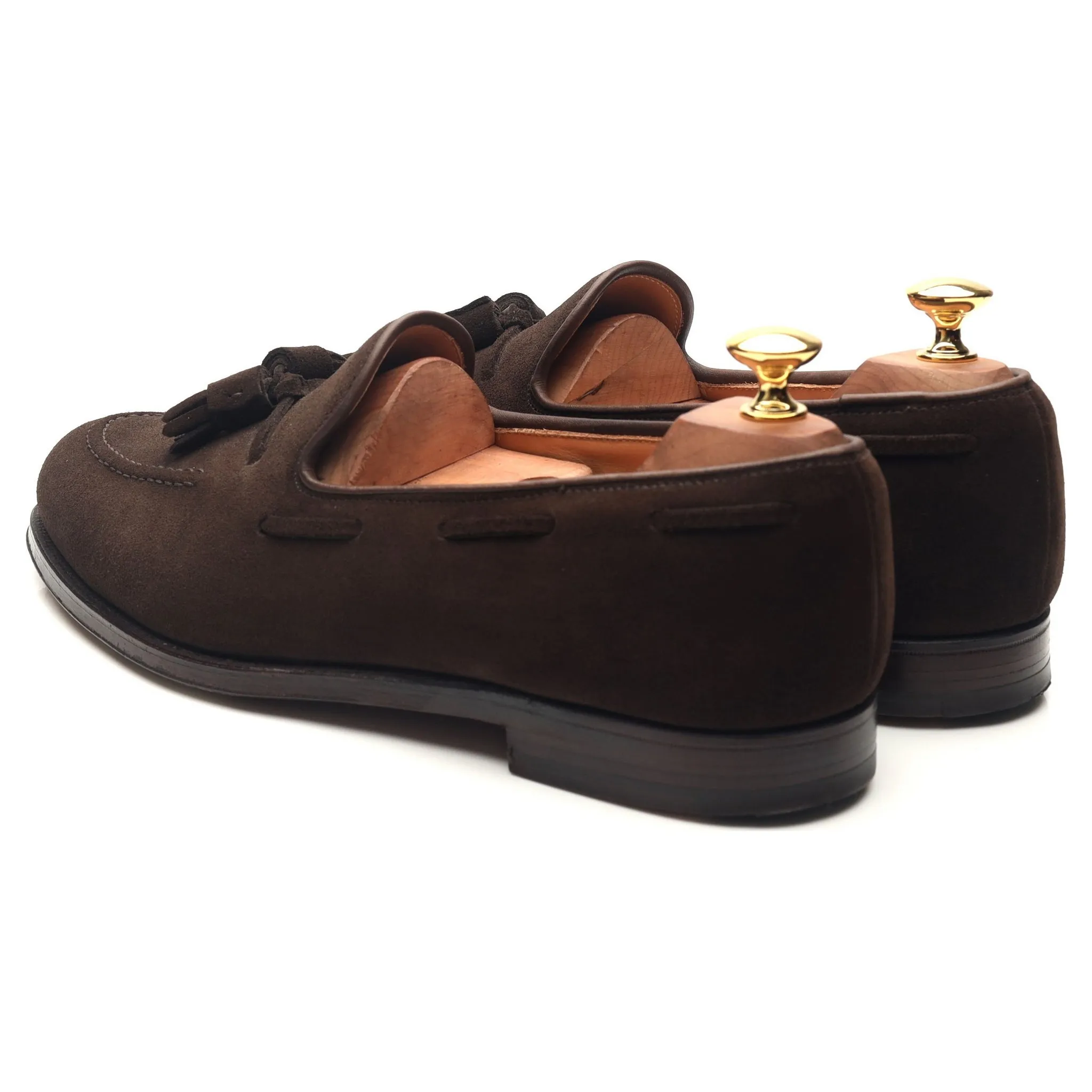 'Cavendish 2' Dark Brown Suede Tassel Loafers UK 9 E