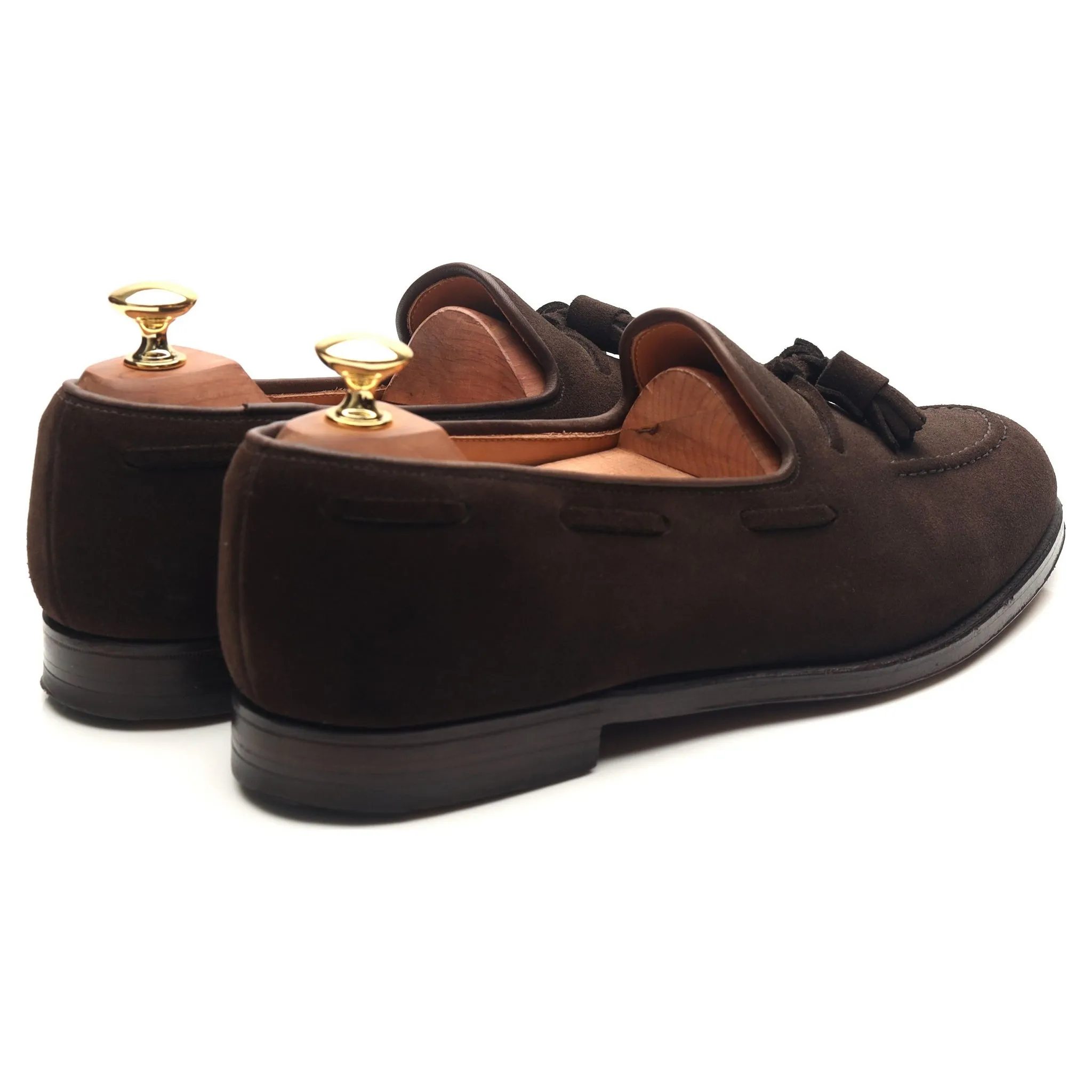 'Cavendish 2' Dark Brown Suede Tassel Loafers UK 9 E