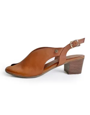 Ceyda Heel Sandals Tan