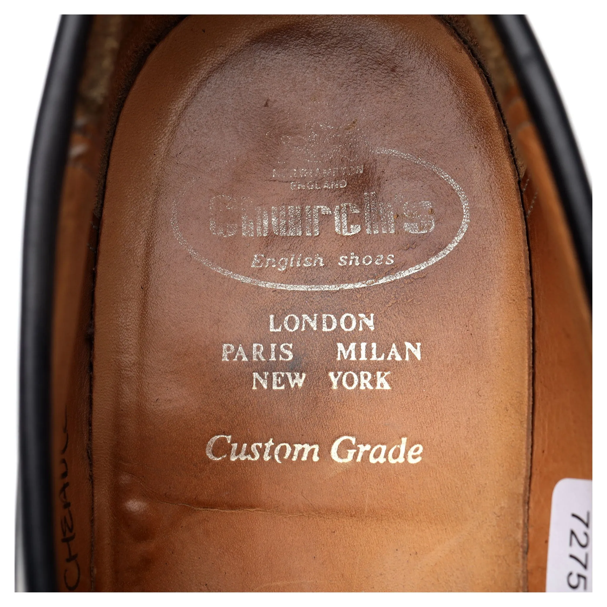 'Cheadle' Black Leather Tassel Loafers UK 9 F