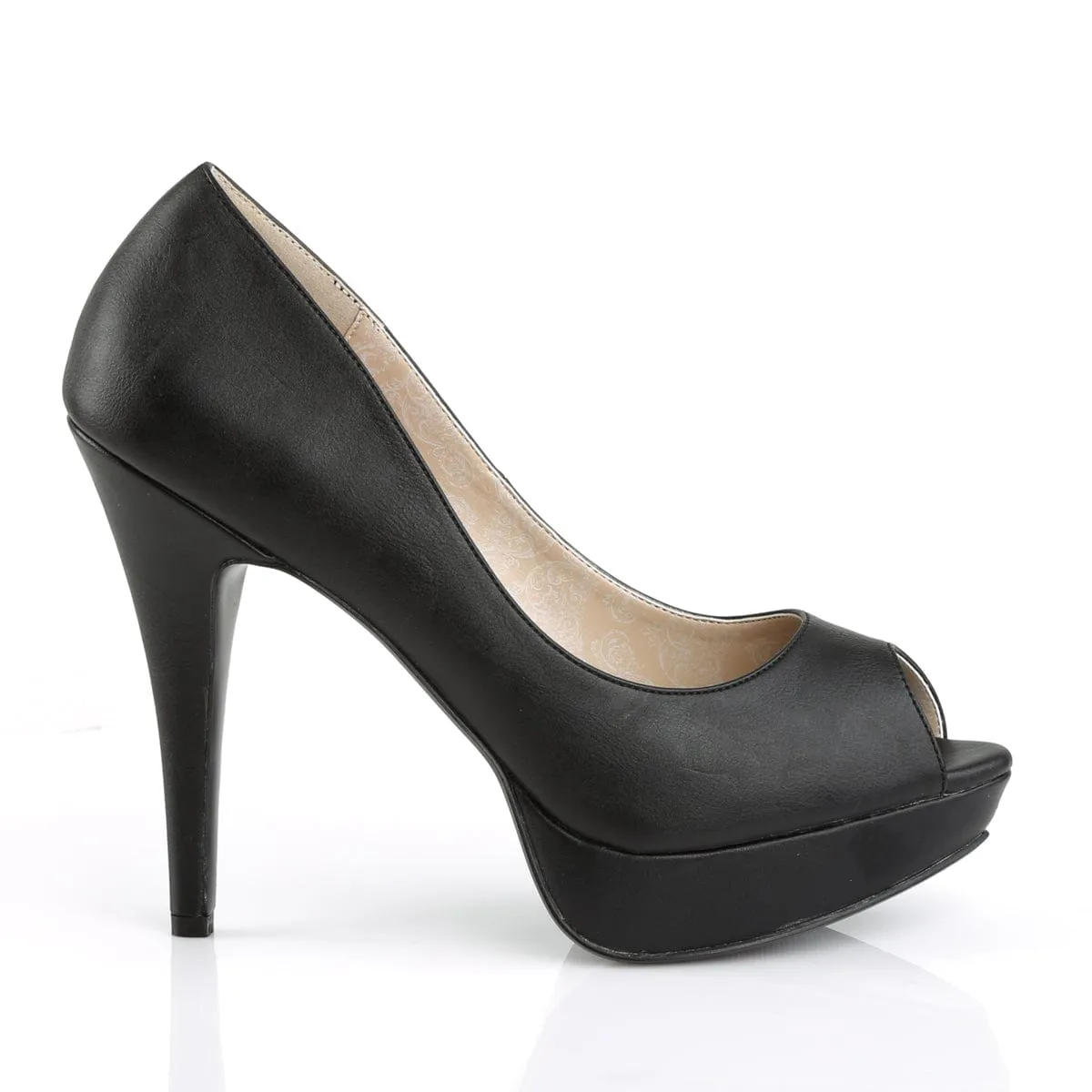 CHLOE-01 Black Faux Leather