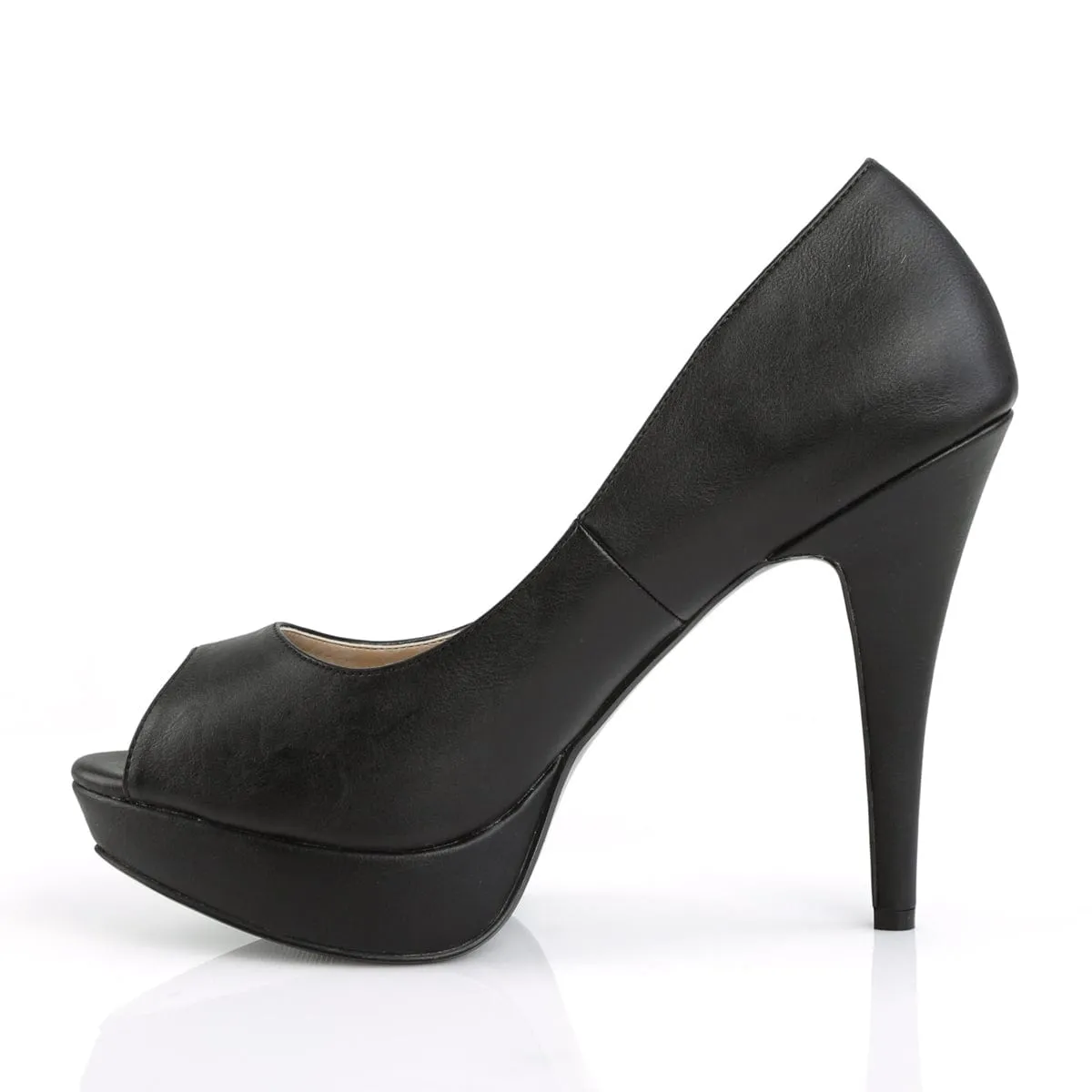 CHLOE-01 Black Faux Leather