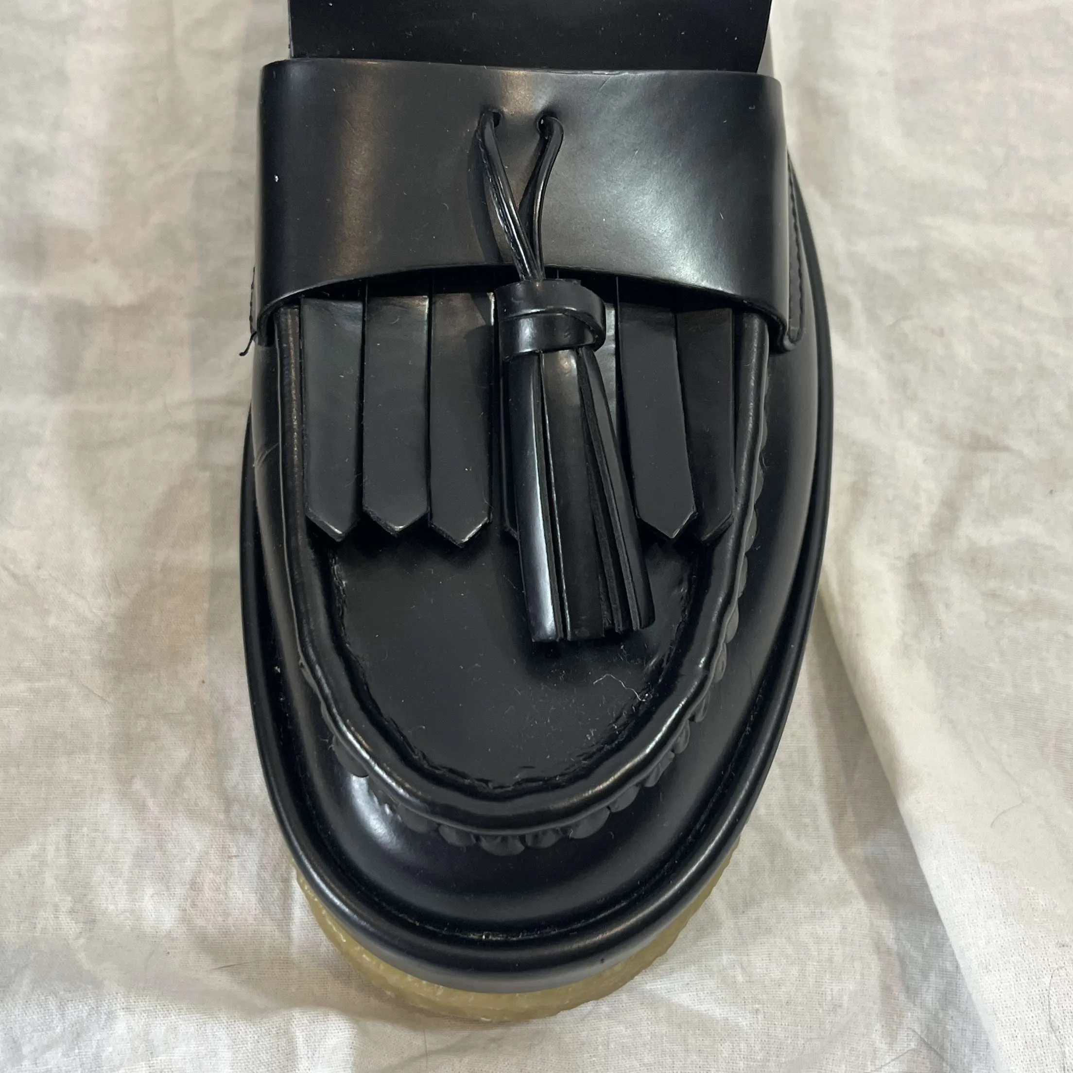 Chloe £780 Black Leather Crepe Sole Jamie Loafers 41