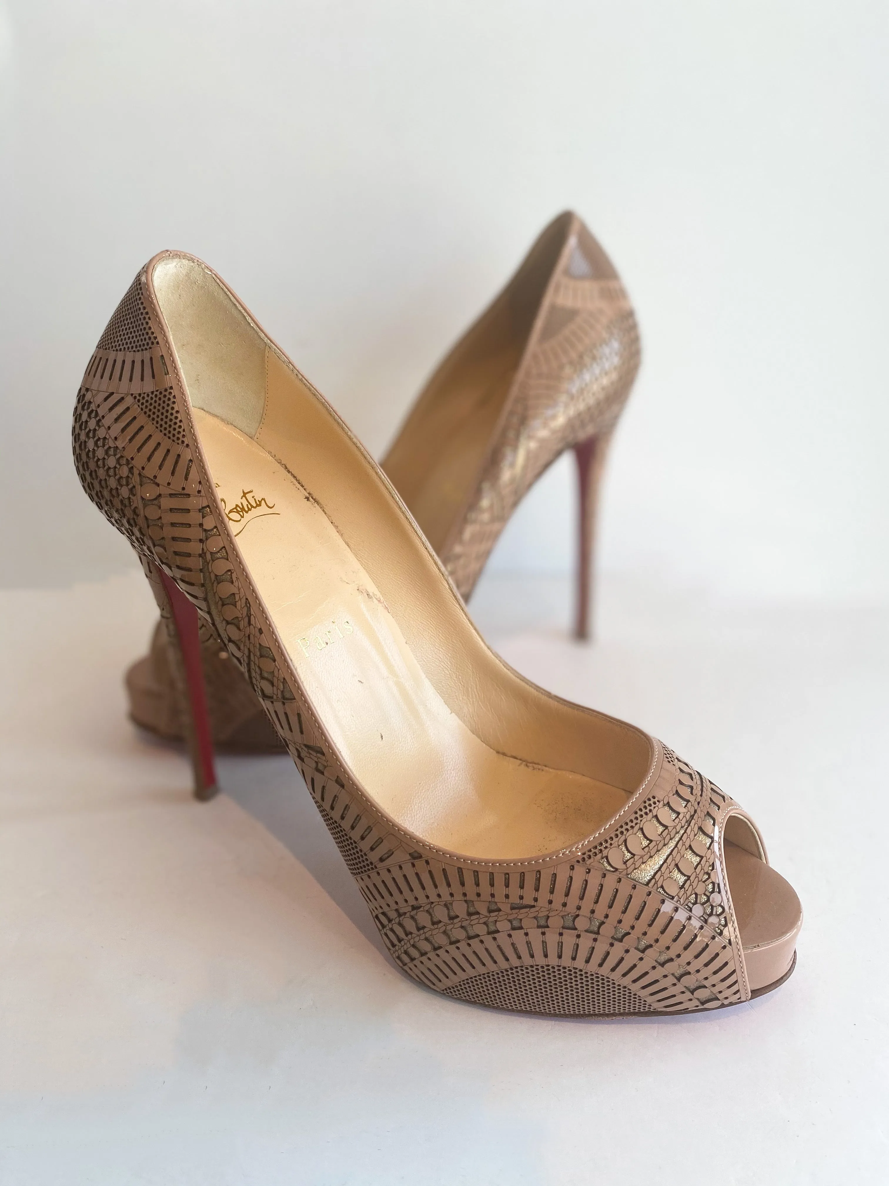 Christian Louboutin Peep-Toe Heels