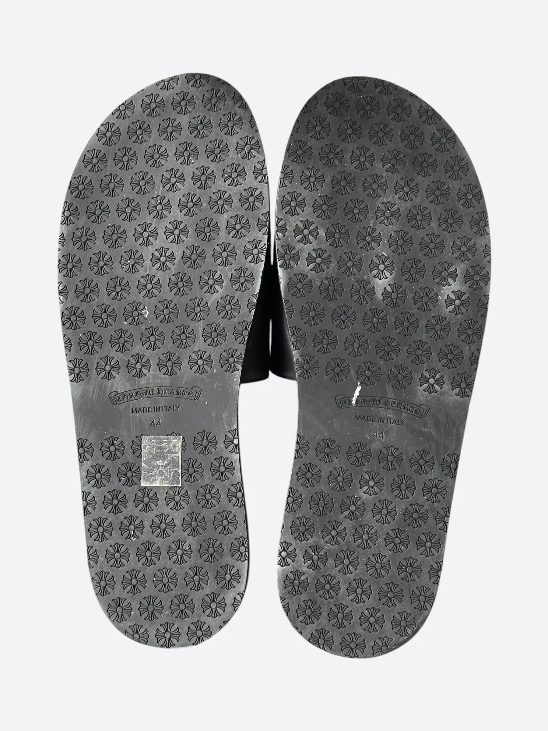 Chrome Hearts Black Cross Patch Slides