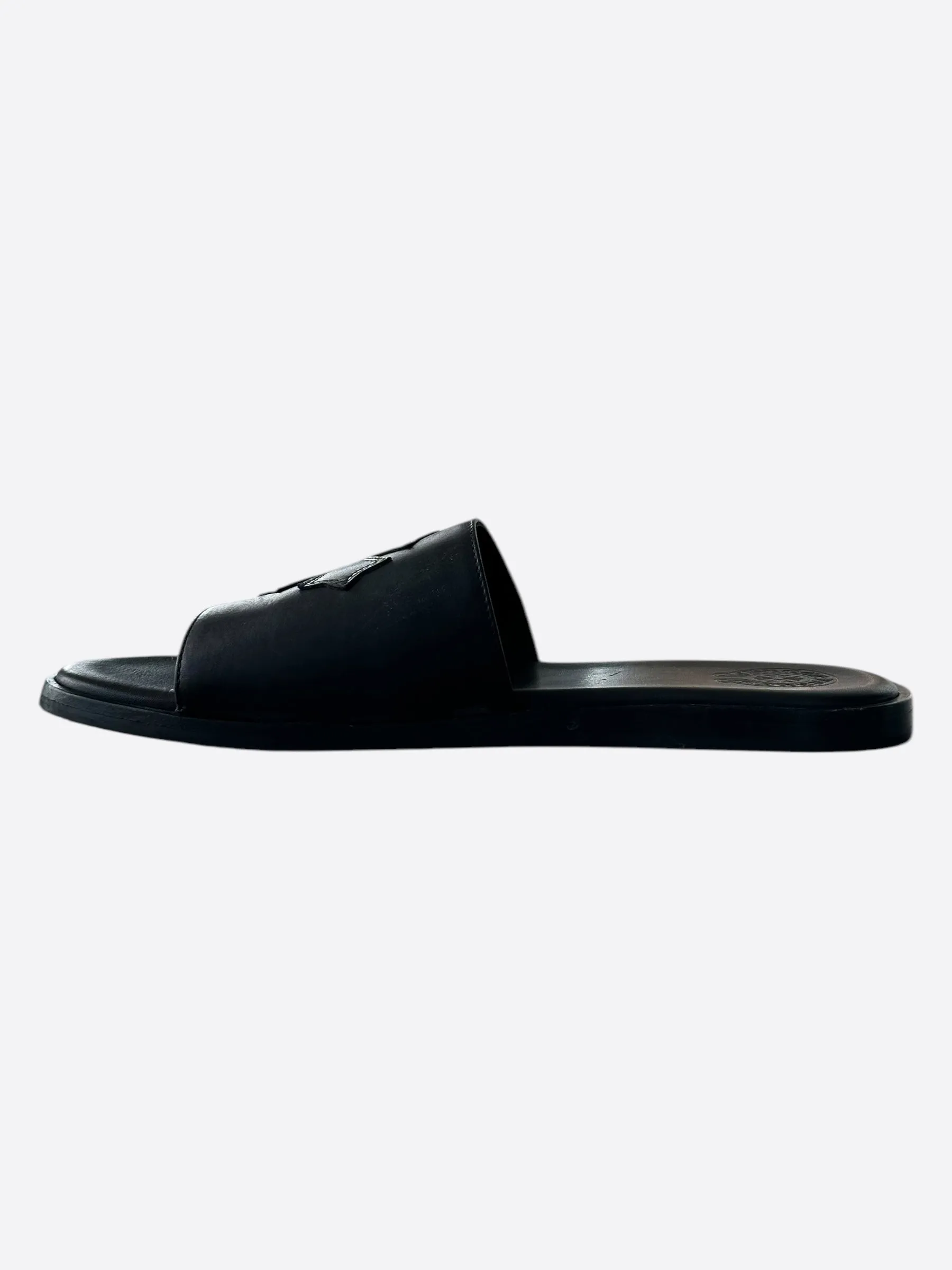 Chrome Hearts Black Cross Patch Slides