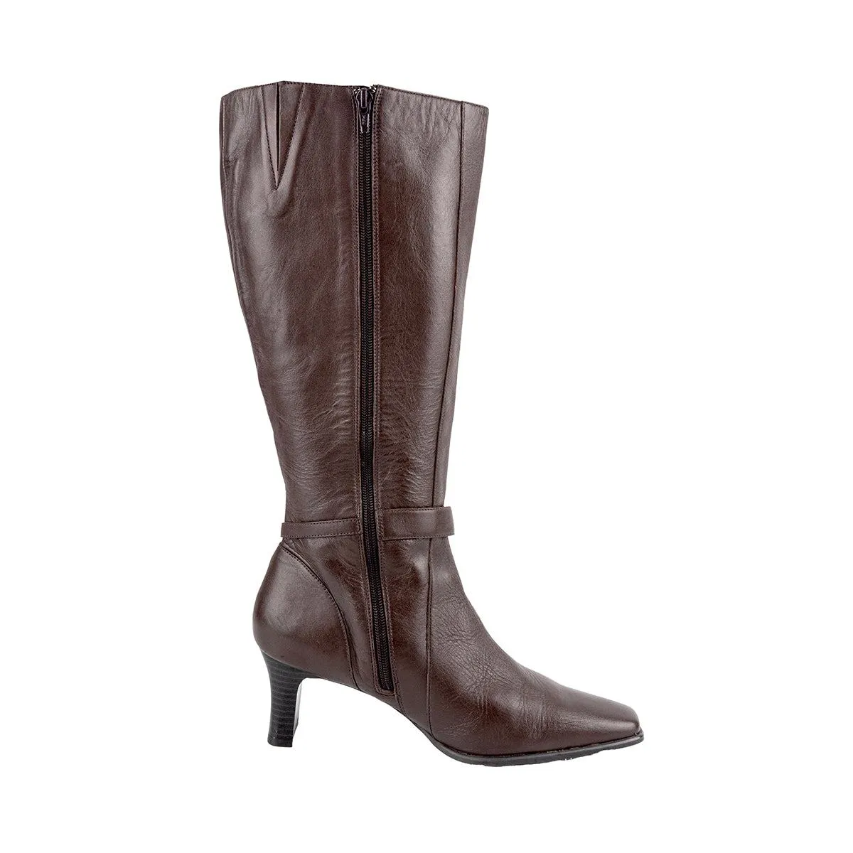 Clarks Valvestino Knee High Boots Leather Brown Colour For Women